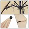 California Umbrella 9' Black Aluminum Market Patio Umbrella, Olefin Woven Granite 194061335710 - alternate 3
